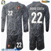Maglie da calcio Portogallo Diogo Costa #22 Portiere Seconda Maglia Bambino Europei 2024 Manica Lunga (+ Pantaloni corti)